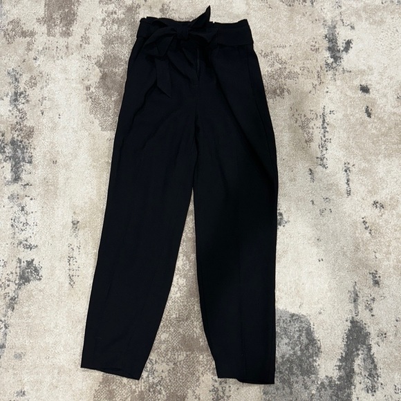 Black Paper Bag Waist Pants Lulus (S) - Picture 3 of 7